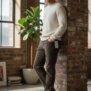 NWT J. CREW Slim-Fit Corduroy Pants - Rich Brown - Men's Size 34